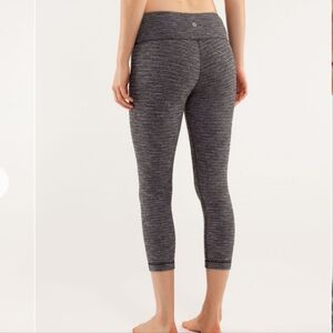Lululemon Wunder Under Coco Pique Black Women Size 6